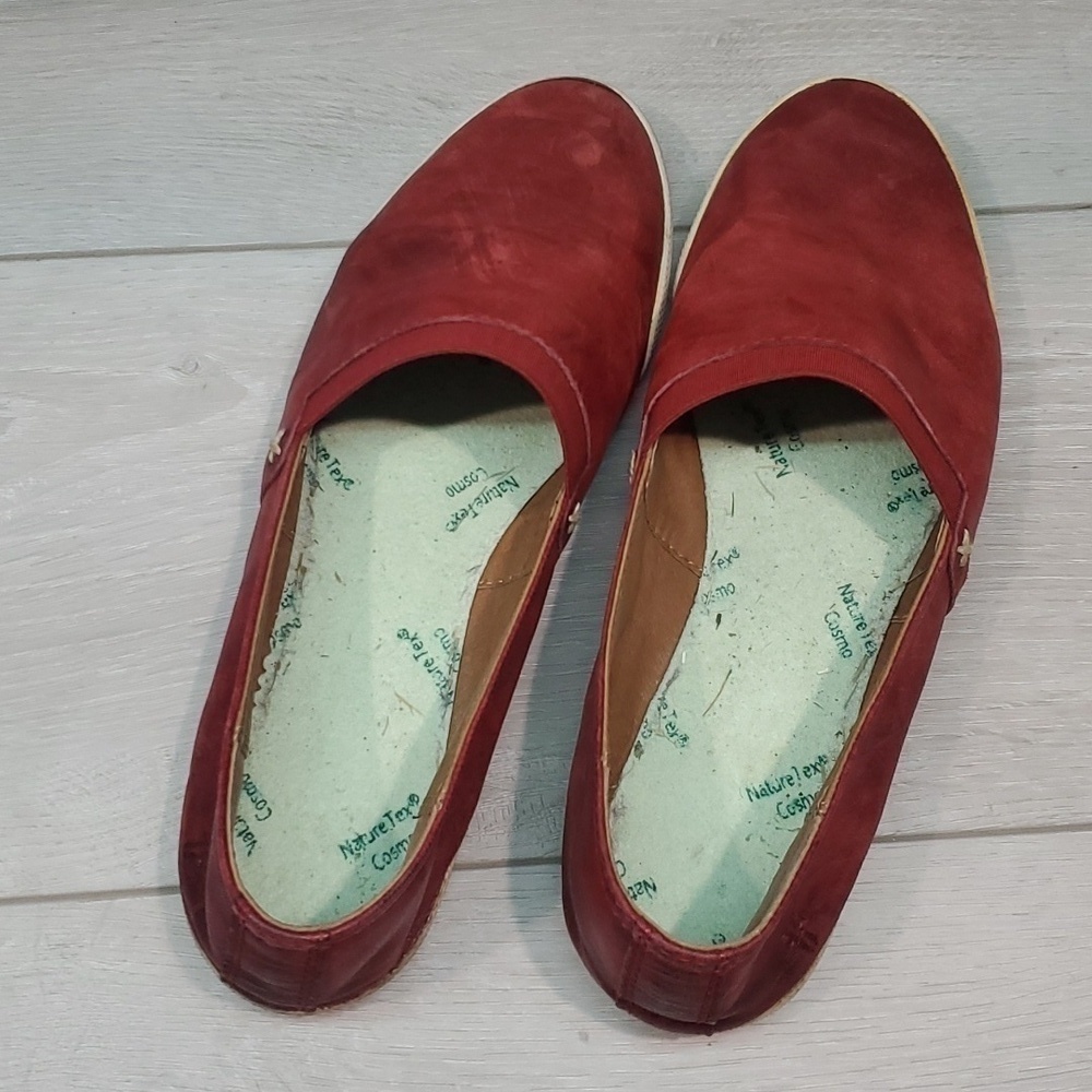 Frye Womens Melanie Leather Burn red Comfort Loafer Flats shoes sz 8M - Picture 8 of 15